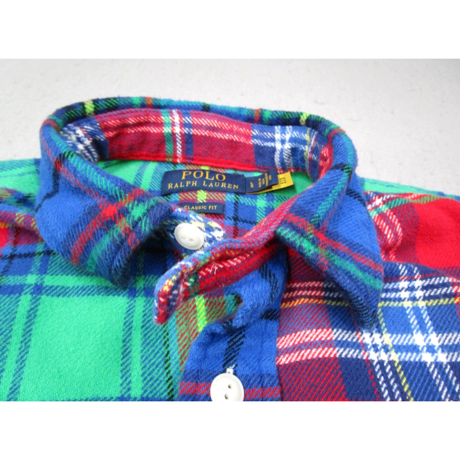Polo Ralph Lauren Polo Ralph Lauren Men's Large Red Plaid Flannel Button-Up Shirt with Chin Strap and Pockets Size US L / EU 52-54 / 3 - 4 Thumbnail
