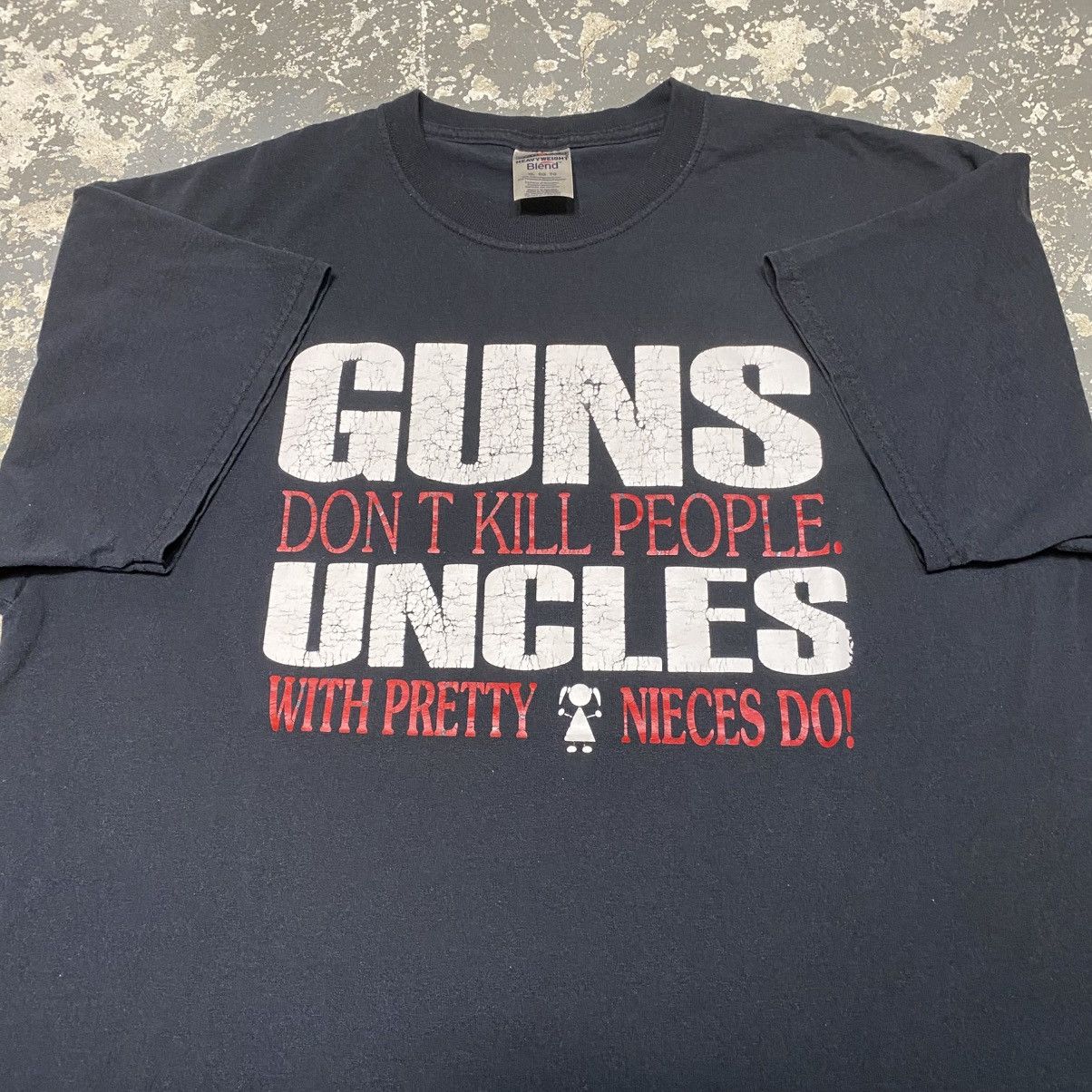 Japanese Brand × Vintage Vintage Guns Don’t Kill People Uncles With Pretty Nieces Do Size US XL / EU 56 / 4 - 3 Thumbnail
