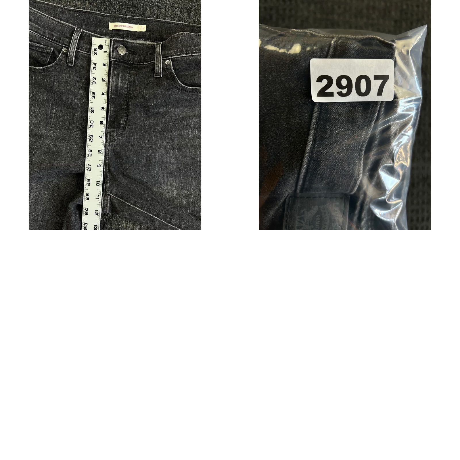 Levi's VINTAGE Levi’s Women’s 311 Shaping Skinny Jeans 32 x 30 Faded Black Denim Mid Rise Size 24" / US 00 / IT 34 - 8 Thumbnail