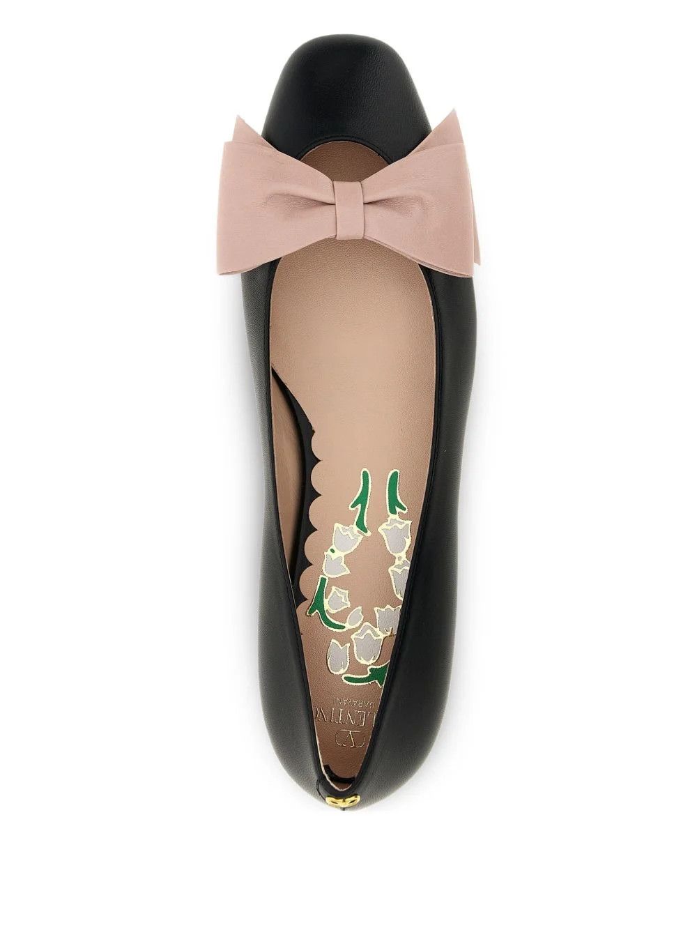 Valentino os11x0126 Bowow Ballet Flats in Black Size US 9 / IT 39 - 4 Thumbnail