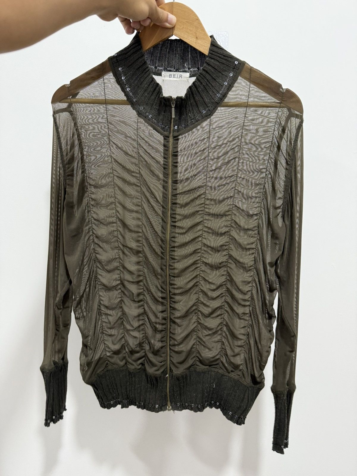 Japanese Brand × Vintage Beir pleats mesh jacket Size S / US 4 / IT 40 - 3 Thumbnail