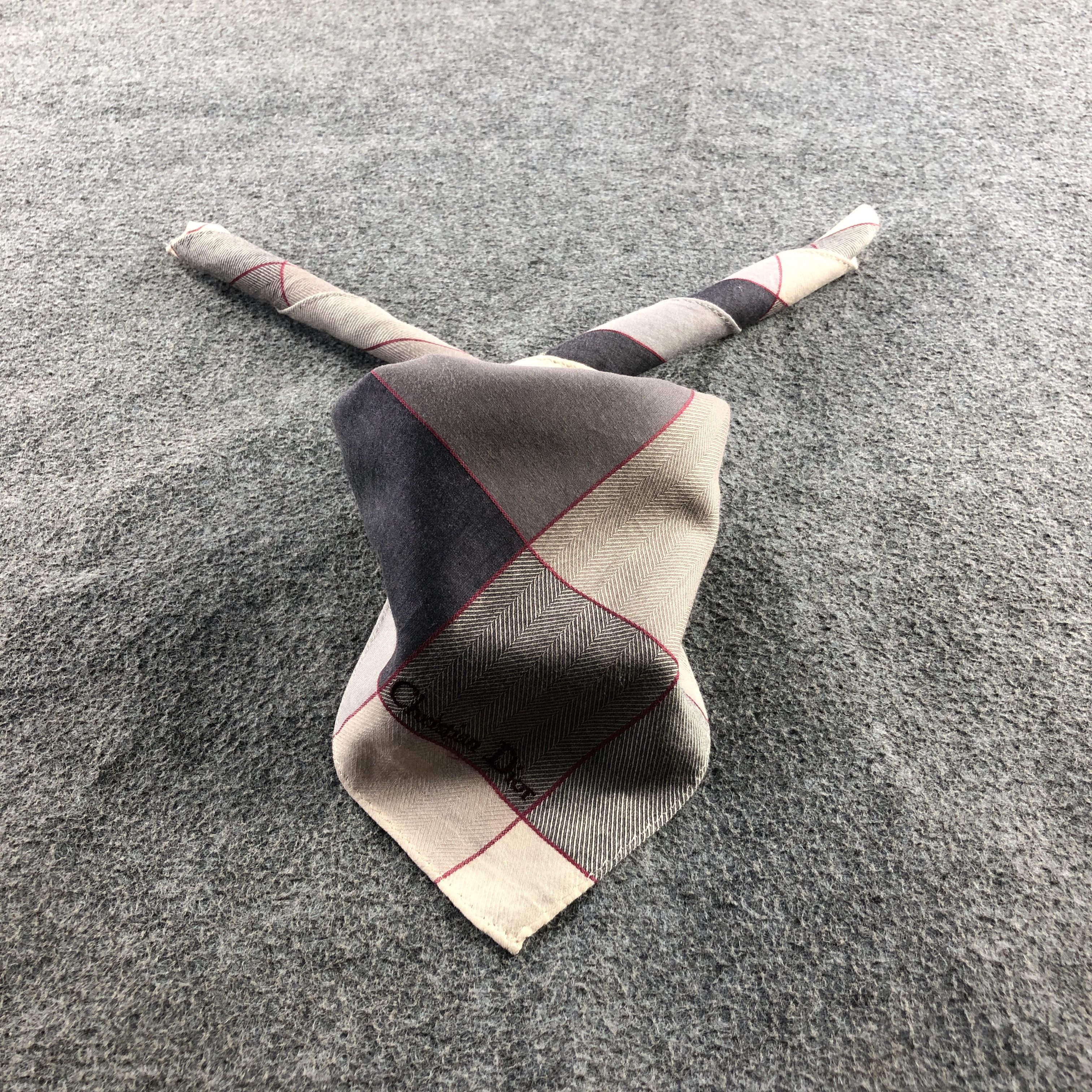 Christian Dior Monsieur Christian Dior Handkerchief Neckerchief Bandana H2719 Size ONE SIZE - 2 Thumbnail