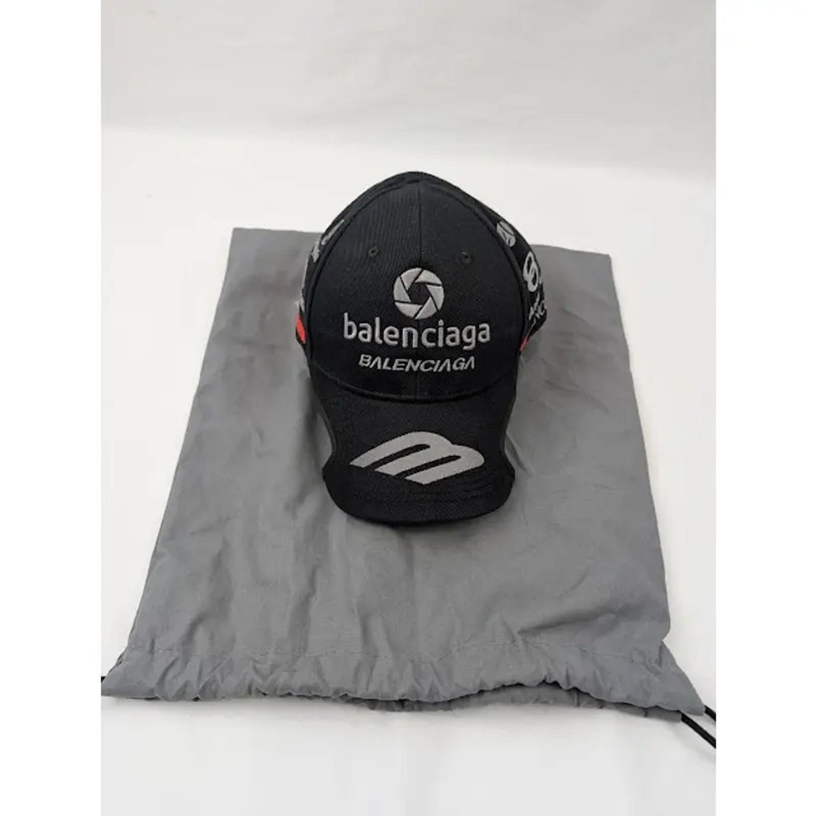 Balenciaga o1rshd1 Q:11 / Size: S ( 55 CM ) / Racer Hat / Cap in Black Size ONE SIZE - 18 Thumbnail