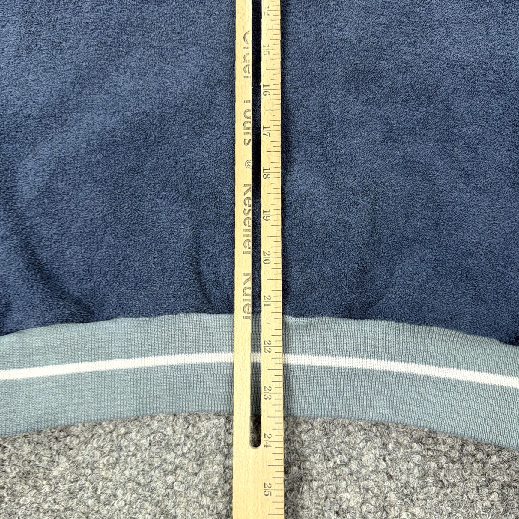 Jockey VINTAGE Jockey Sweatshirt Mens M Blue V Neck Pullover USA Terry Fleece Solid 90s/80s Size US M / EU 48-50 / 2 - 5 Thumbnail