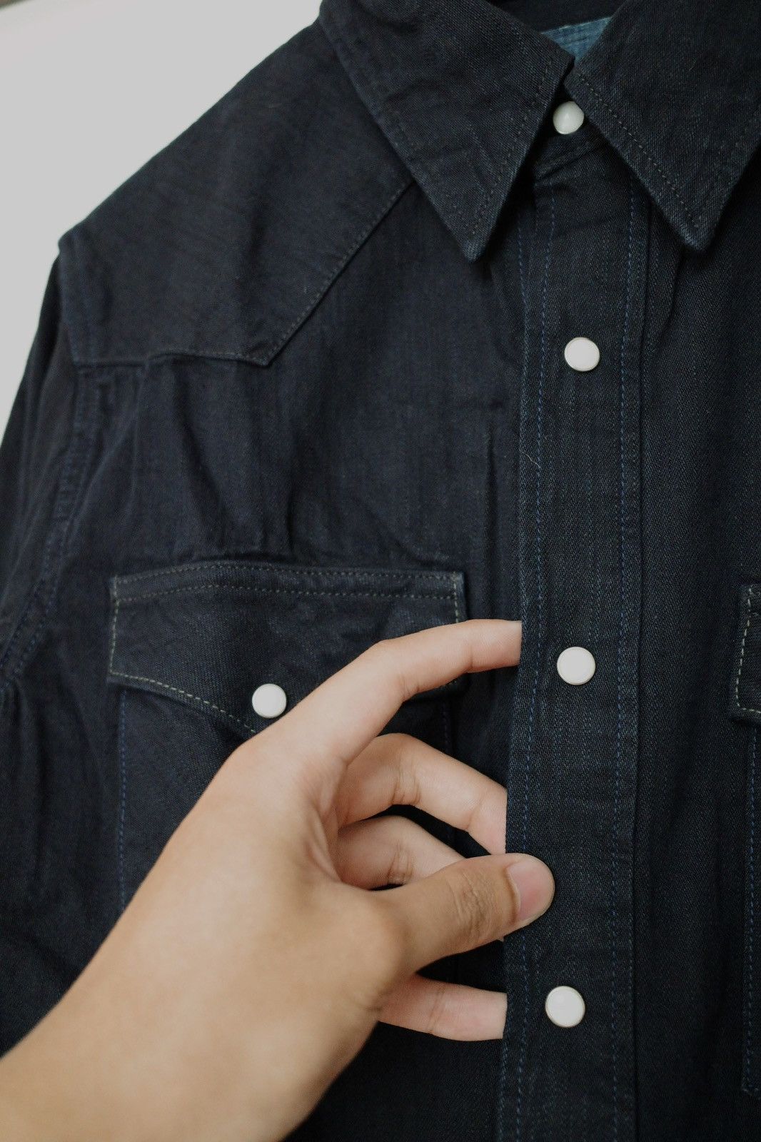 Visvim Visvim ICT Social Sculpture Shirt One Wash Dk.Indigo Size US L / EU 52-54 / 3 - 6 Thumbnail