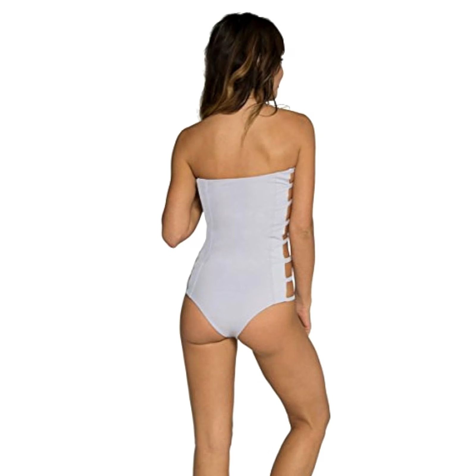 Tavik Tavik Womens Charlotte One Piece Bandeau Swimsuit, M, lavenderrib, Purple Size ONE SIZE - 2 Thumbnail