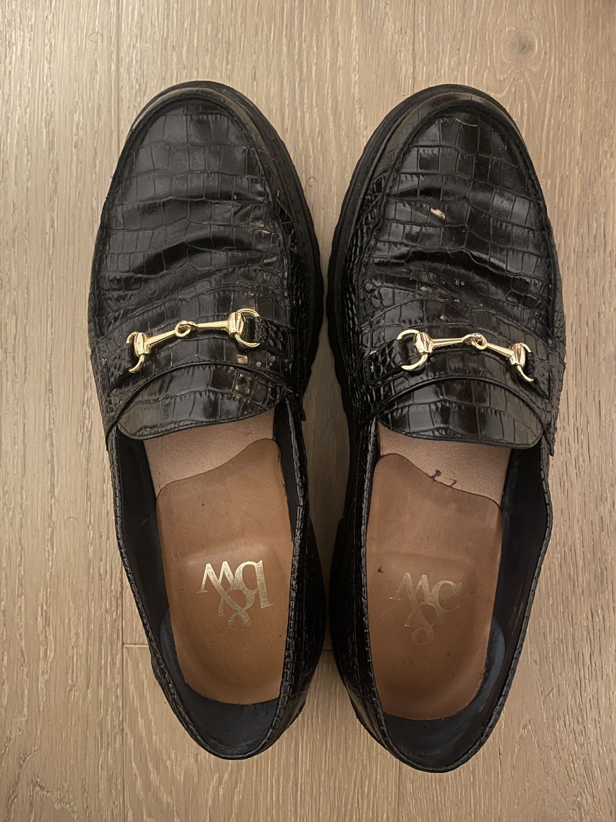 Blackstock & Weber Black Croc horsebit loafers-Size 13 Size US 13 / EU 46 - 1 Thumbnail