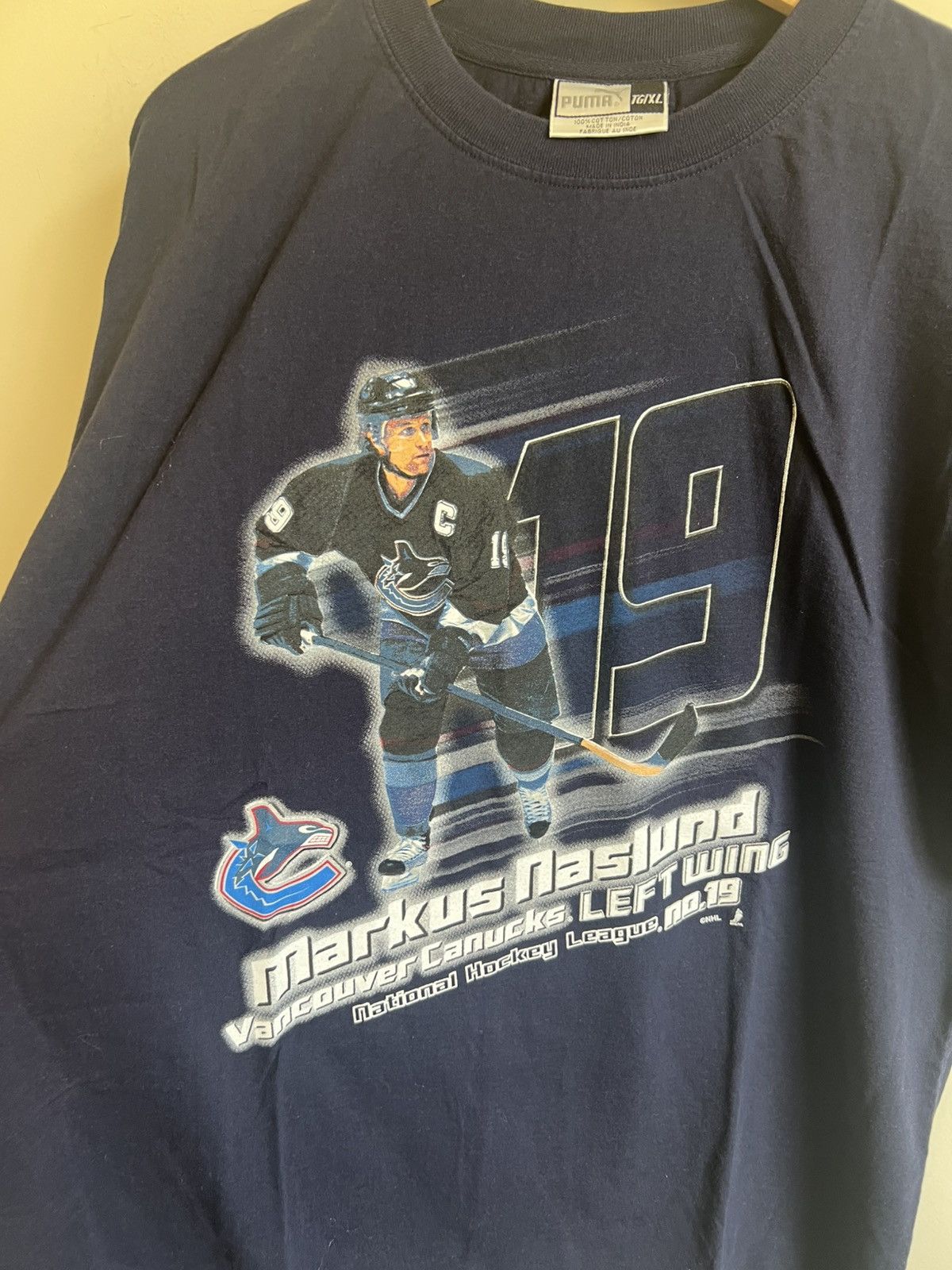 Vintage Vintage Marcus Naslund Vancouver Canucks T shirt Size US XL / EU 56 / 4 - 2 Thumbnail