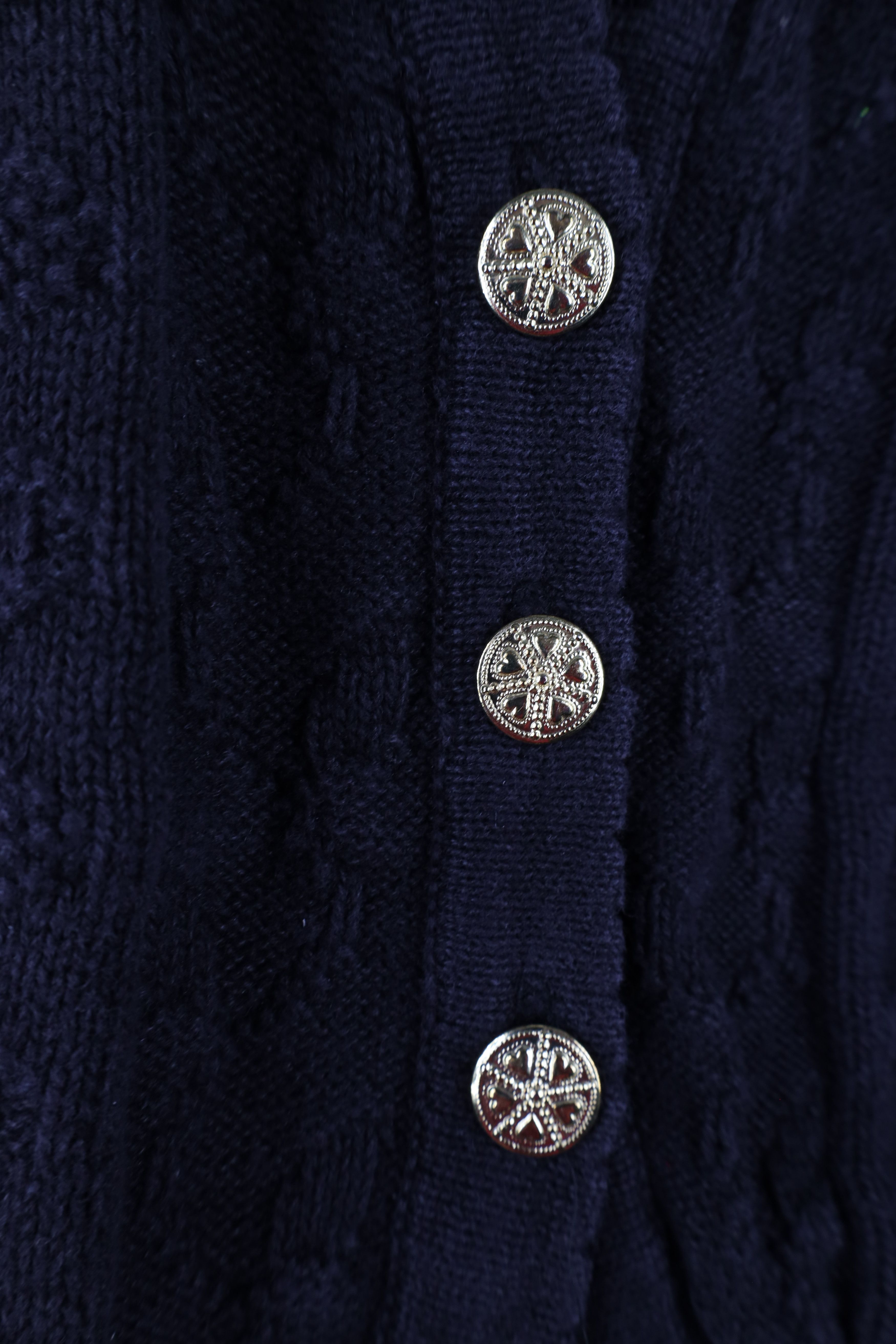 Vintage Vintage 90s Streetwear Flower Knit Cardigan Sweater Vest Size L / US 10 / IT 46 - 6 Thumbnail
