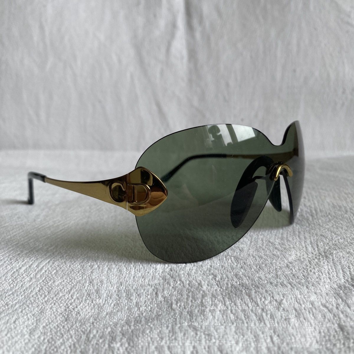 Dior Christian Dior John Galliano Pilot Rimless Shield Sunglasses Size ONE SIZE - 2 Thumbnail
