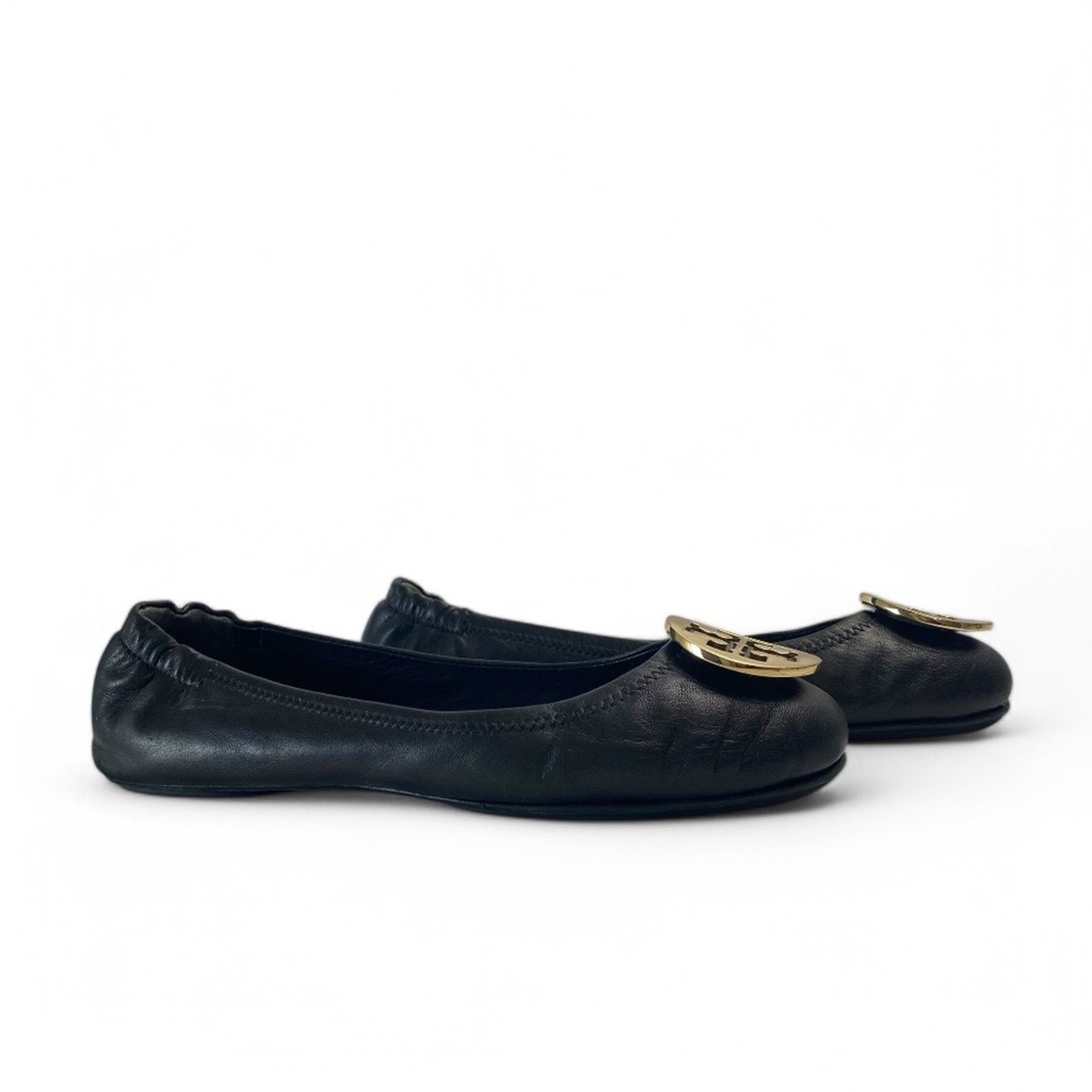Tory Burch TORY BURCH Minnie Travel Leather Flats in Black Size 9.5 Size US 9.5 / IT 39.5 - 1 Thumbnail
