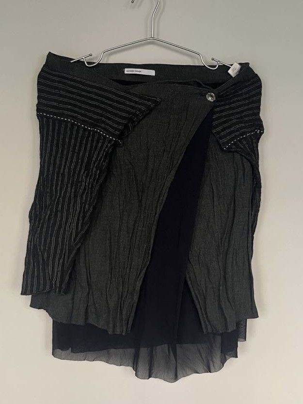 image of Alexander Mcqueen Midi Skirt in Grey, Women's (Size 27)