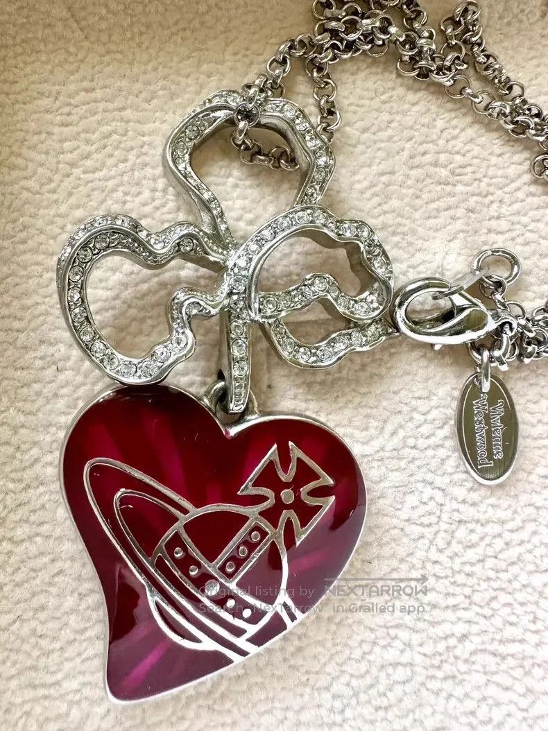 Vivienne Westwood Vivienne Westwood Heart Crystal Pendant Necklace. Size ONE SIZE - 3 Thumbnail
