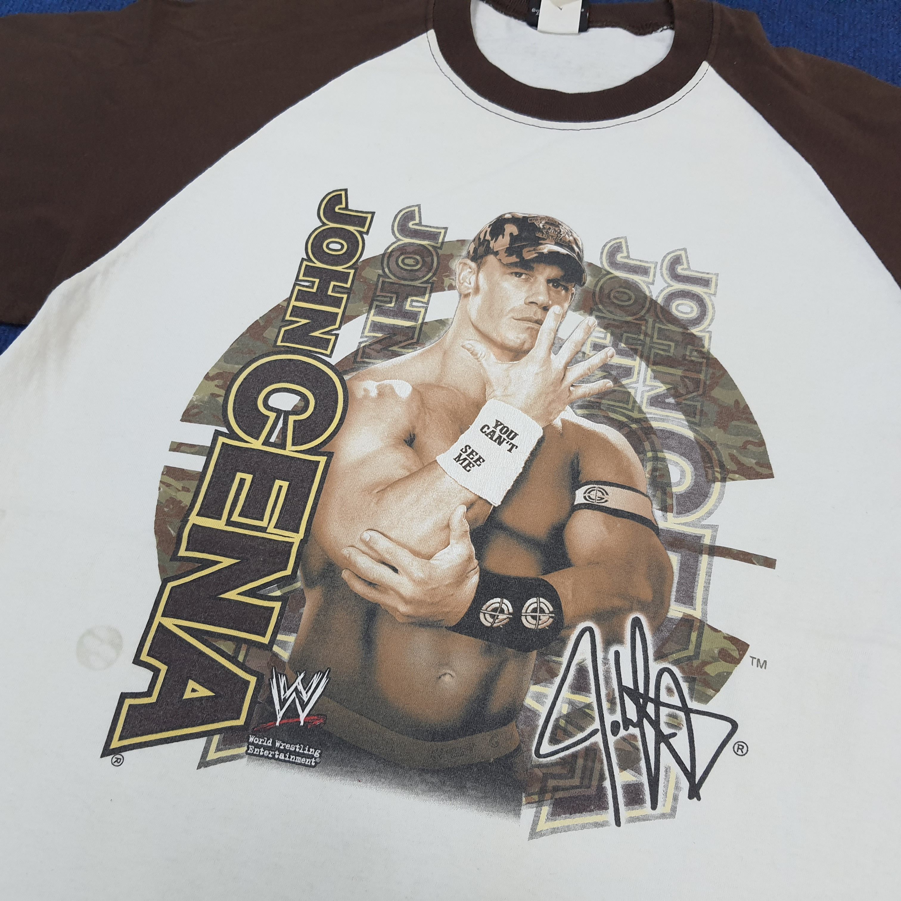 Vintage × WWE Vinatge WWE Champion John Cena Wrestler Raglan Tshirt Size US L / EU 52-54 / 3 - 2 Thumbnail