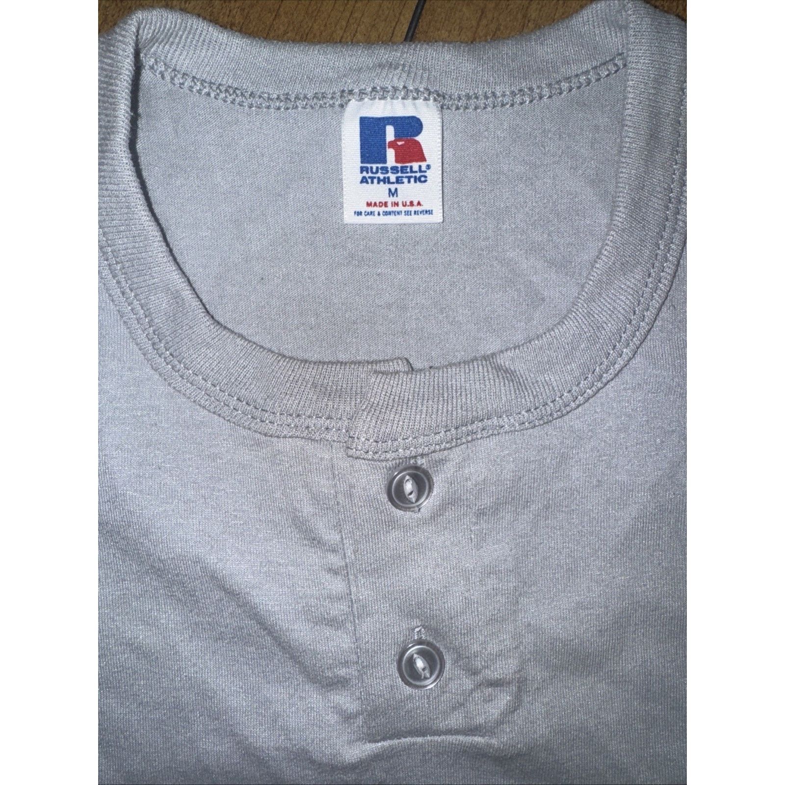 Russell Athletic × Vintage Russell Athletic Henley T-Shirt M Bulldogs Gray USA Made Size US M / EU 48-50 / 2 - 3 Thumbnail