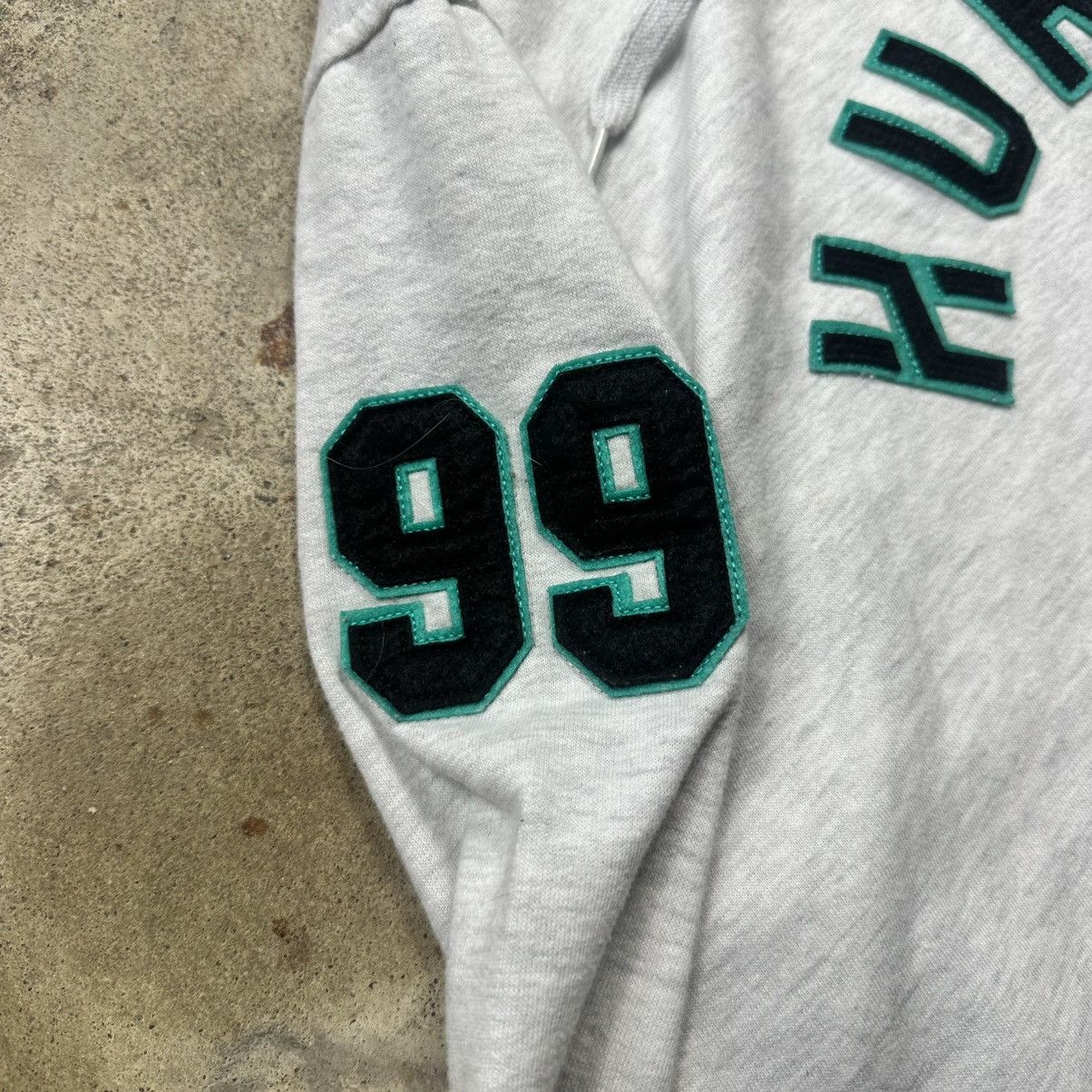Hurley Y2K Light Grey Hurley Big Logo Spellout Zip Up Hoodie Size US XL / EU 56 / 4 - 4 Thumbnail