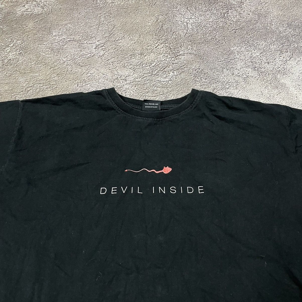 Vintage Vintage Y2K Devil Inside Graphic Tee Black Oversized Goth XL Size US XL / EU 56 / 4 - 4 Thumbnail