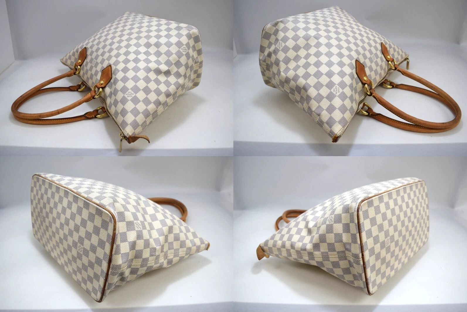 Louis Vuitton Auth Louis Vuitton Saleya MM Tote Bag Azur Canvas N51185 Size ONE SIZE - 6 Thumbnail