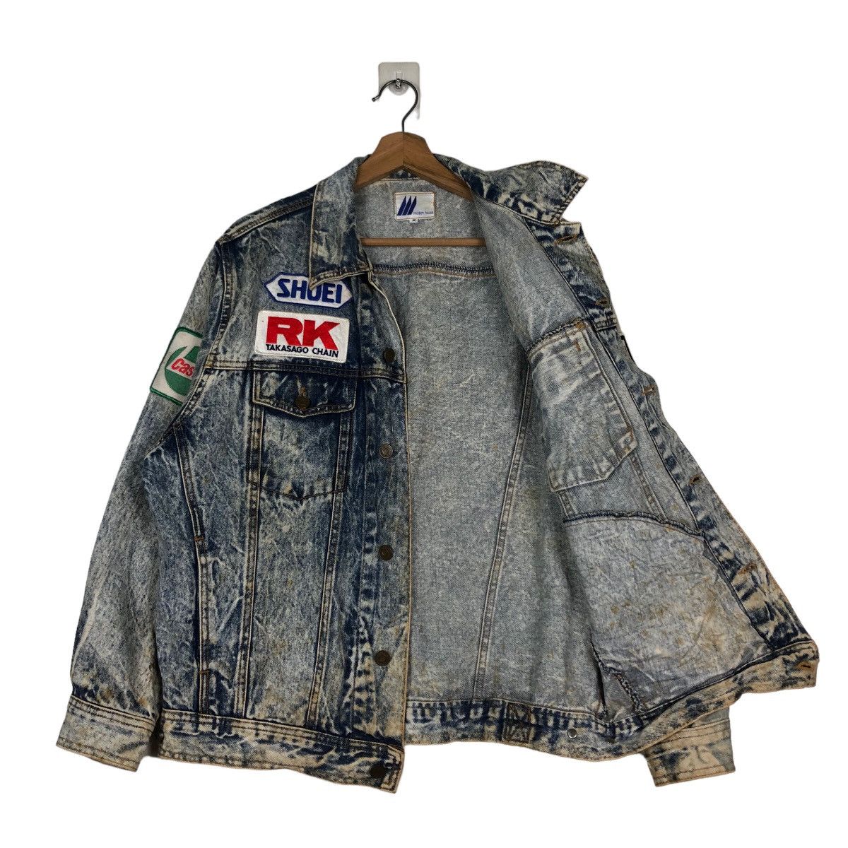 Japanese Brand 🔥Vintage Trucker Denim Jacket Biker Modern House Japan Size US M / EU 48-50 / 2 - 15 Thumbnail