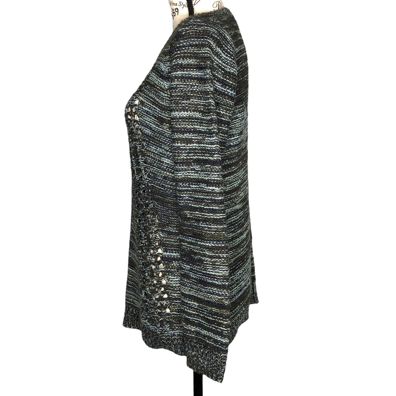 Other Varied Texture Loose Open Knit Panel Crew Neck Sweater Size S / US 4 / IT 40 - 3 Thumbnail