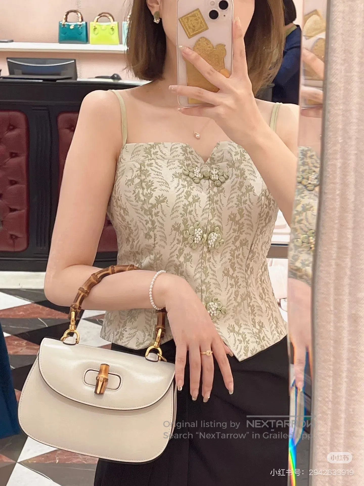 Gucci Gucci 1947 Oatmeal Bamboo Bag. Size ONE SIZE - 9 Thumbnail