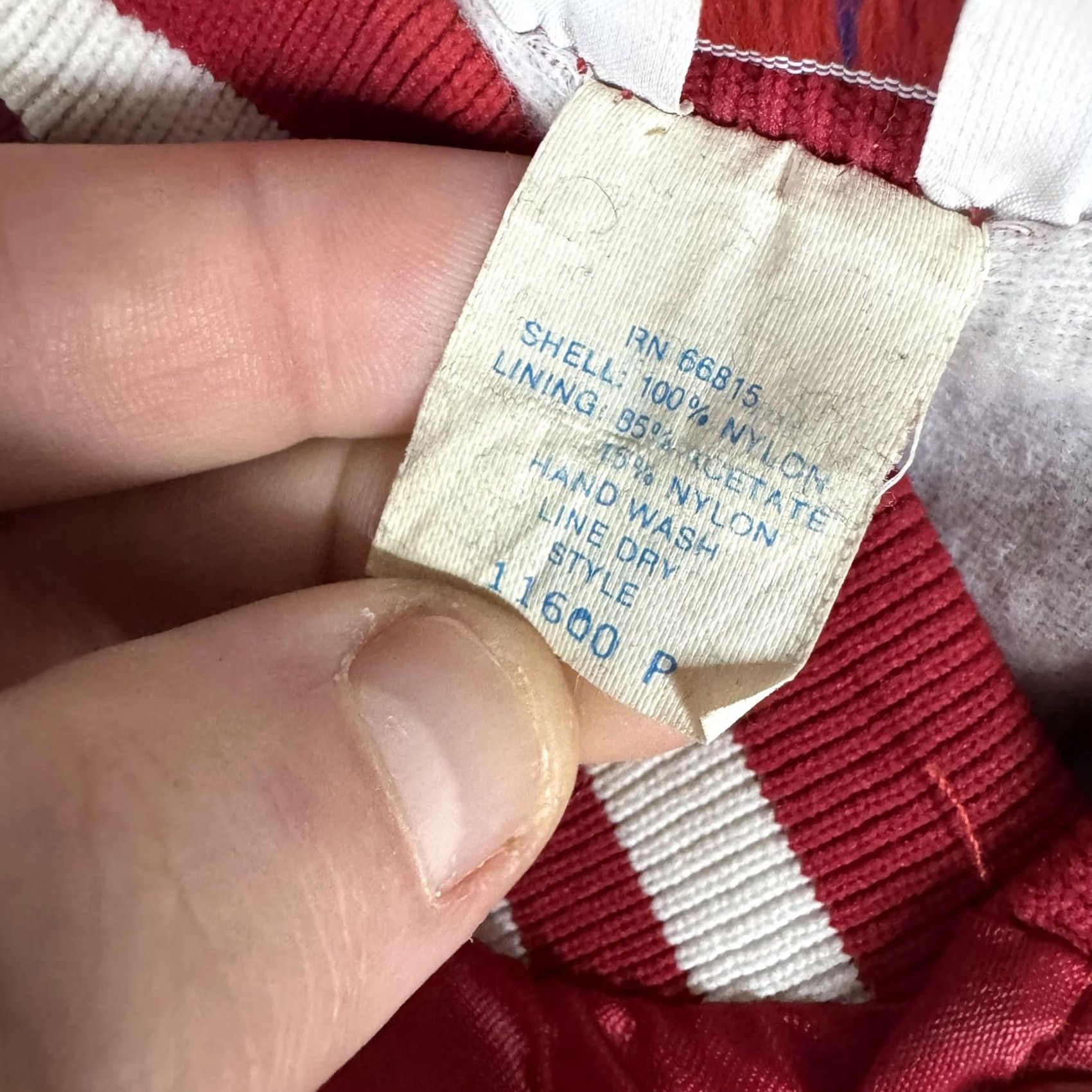 Logo 7 VINTAGE WestArk Jacket Mens XL Red Satin Varsity Snap Logo Shimadzu USA Embroidered Back Patch Button Lined Pockets Casual Workwear Sports Size US XL / EU 56 / 4 - 7 Thumbnail