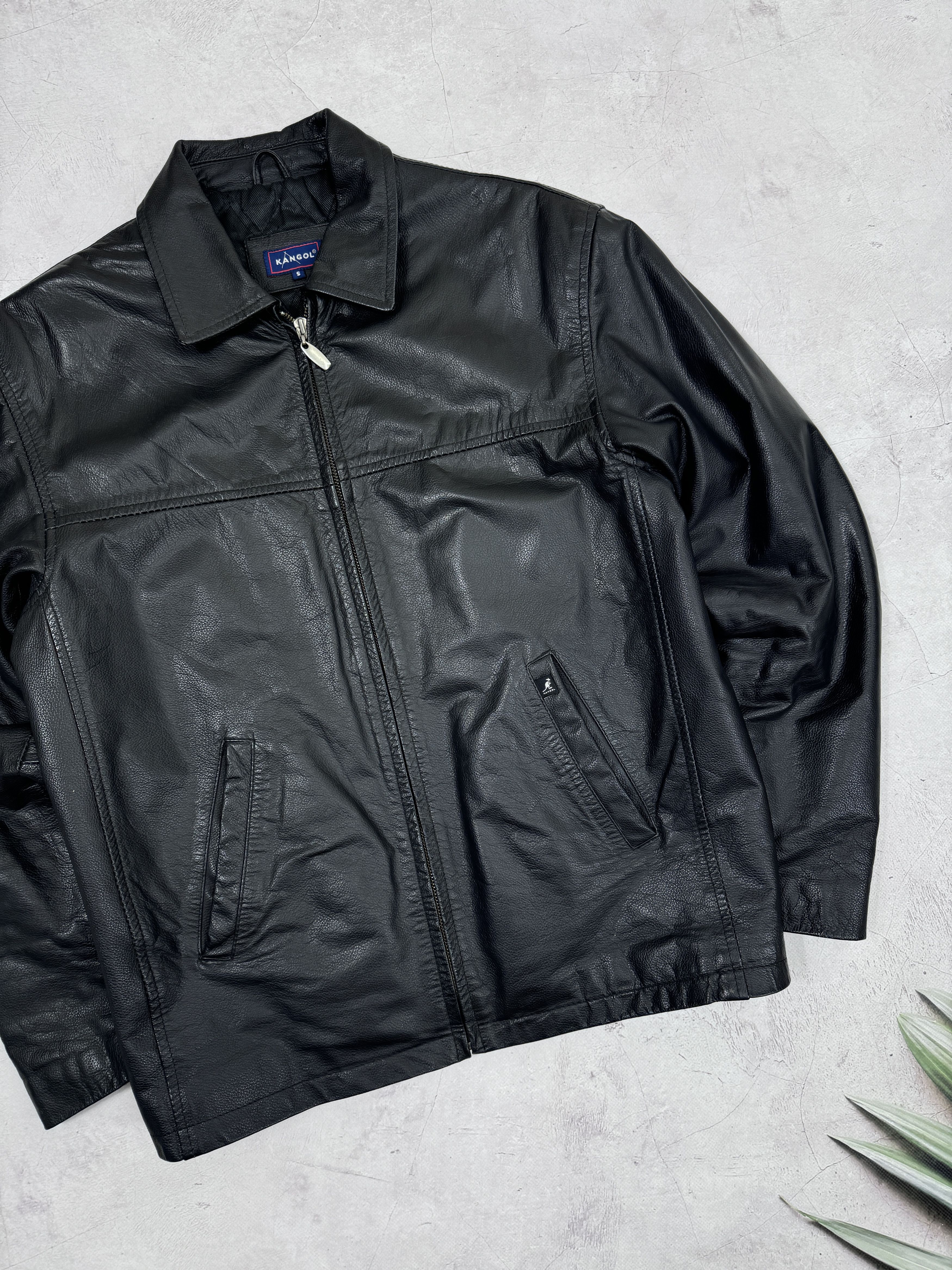 Kangol × Vintage Vintage Kangol Leather Jacket Full Zip Size US M / EU 48-50 / 2 - 2 Thumbnail