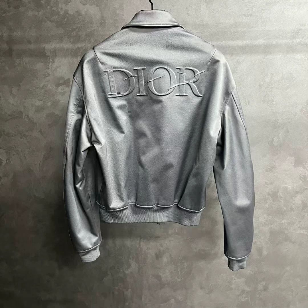 Dior embossed gray collar jacket by dior Size US XS / EU 42 / 0 - 2 Thumbnail