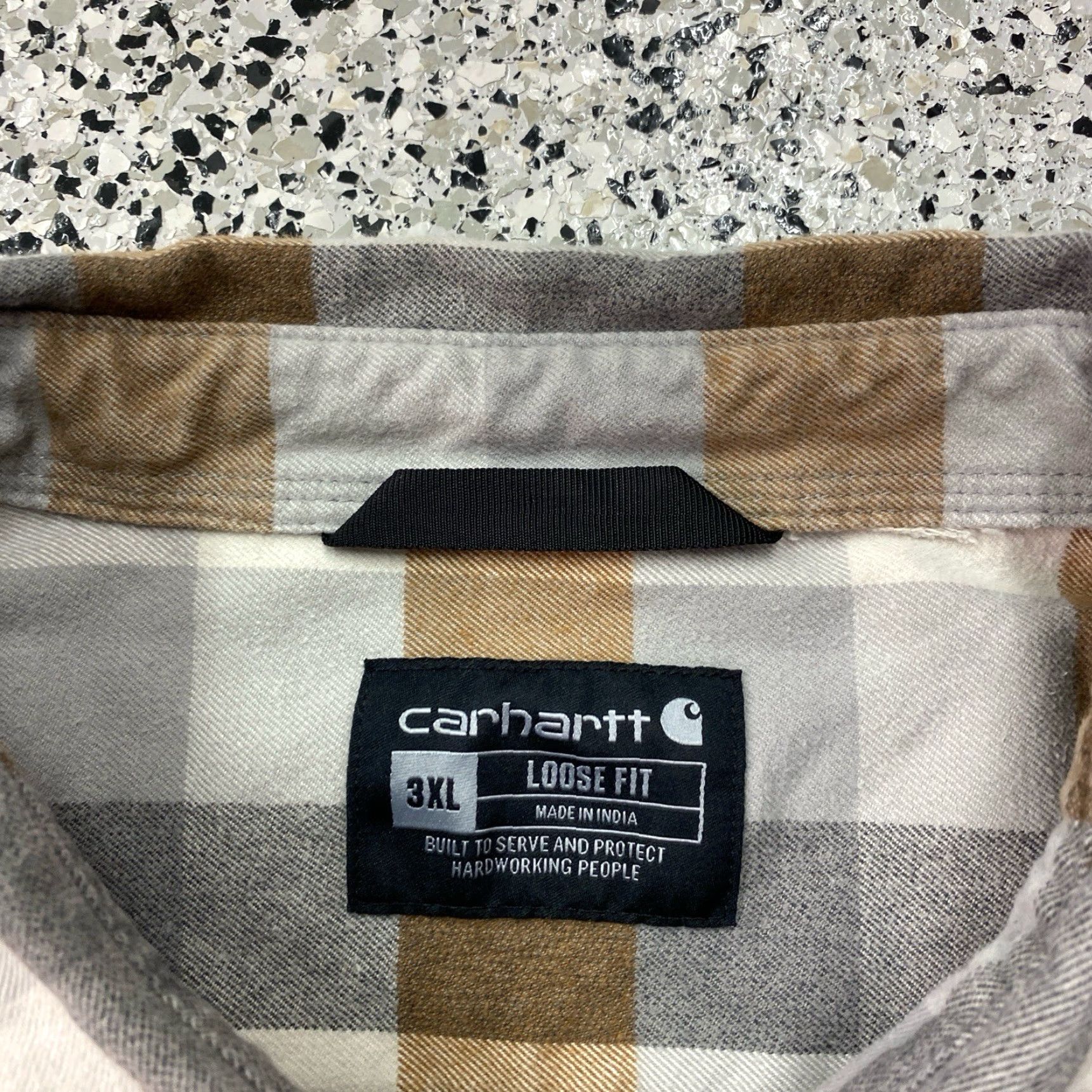 Carhartt Vintage Carhartt Flannel Men's 3XL Brown Loose Fit Cotton Plaid Work Shirt Size US XXL / EU 58 / 5 - 2 Thumbnail