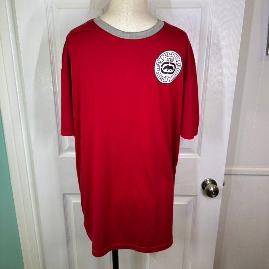 Ecko Unltd. Ecko Unltd Red Y2K Graphic T Shirt XL Streetwear Logo Tee Size US XL / EU 56 / 4 - 2 Thumbnail