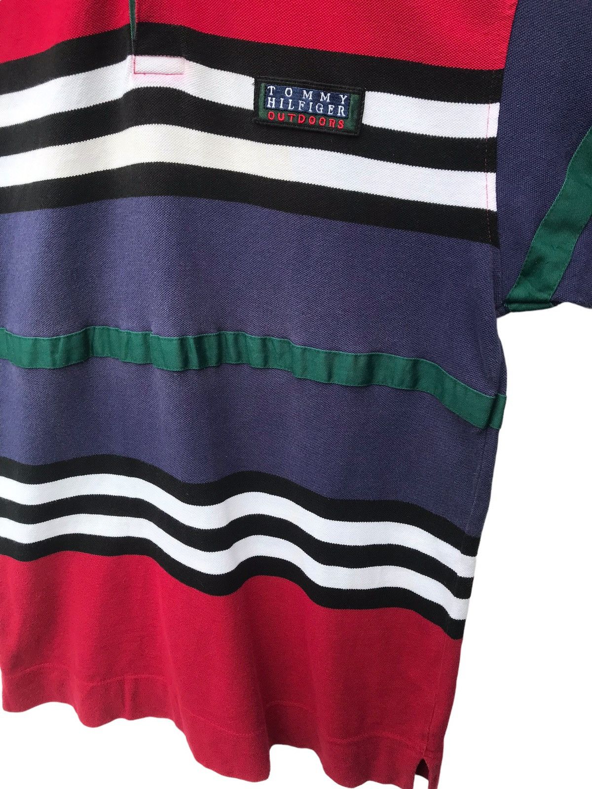 Tommy Hilfiger Vintage Tommy Hilfiger Stripe Multicolour Polo Shirt Size US M / EU 48-50 / 2 - 5 Thumbnail