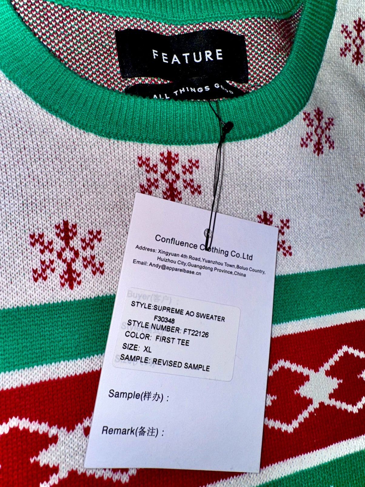 Designer × Feature Christmas Feature Las Vegas Supreme AO Sweater Sample Size US XL / EU 56 / 4 - 4 Thumbnail