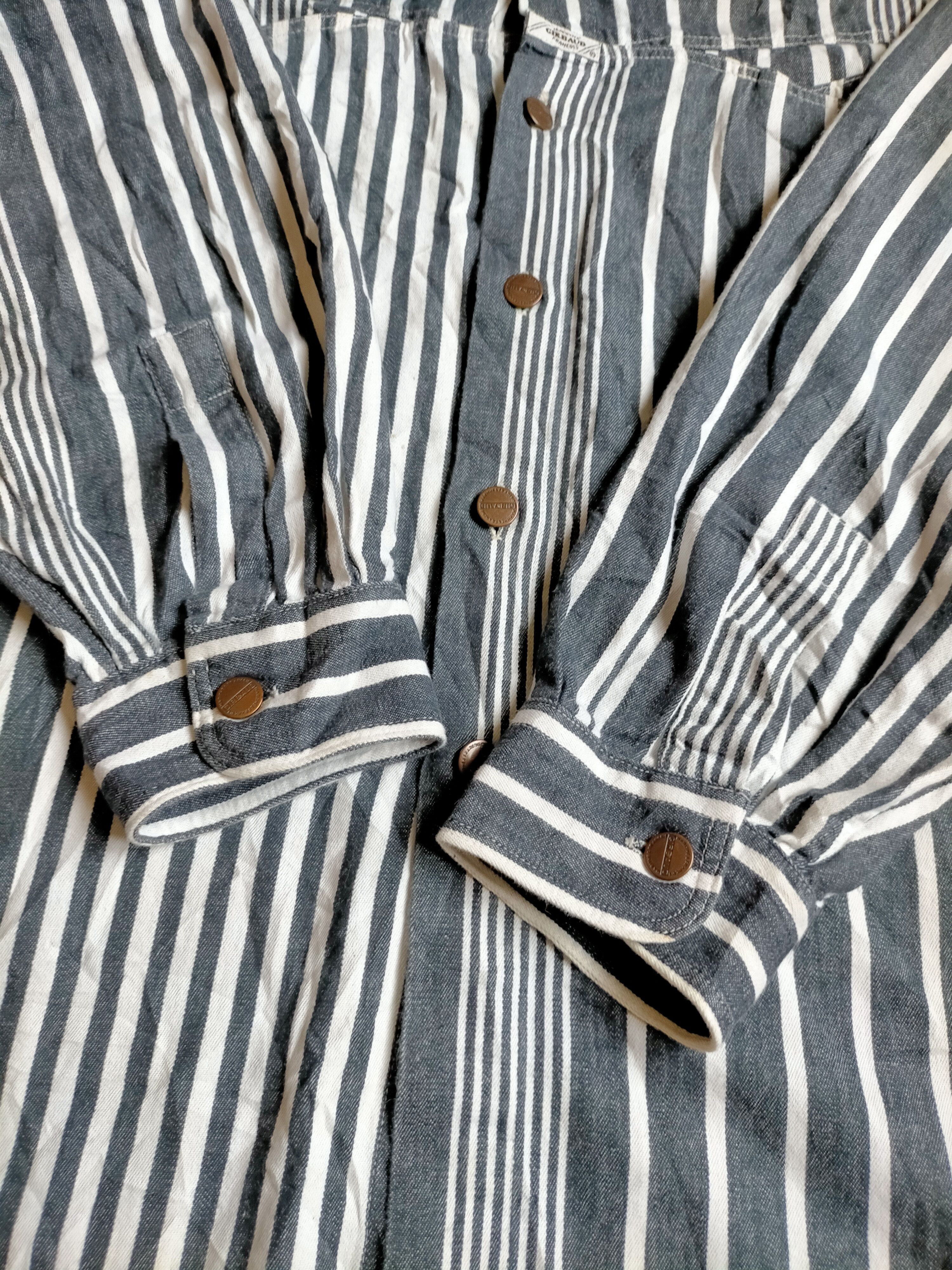Marithe + Francois Girbaud Marithe +Francois Girbaud Hickory Striped Denim Button ups Size US M / EU 48-50 / 2 - 12 Thumbnail