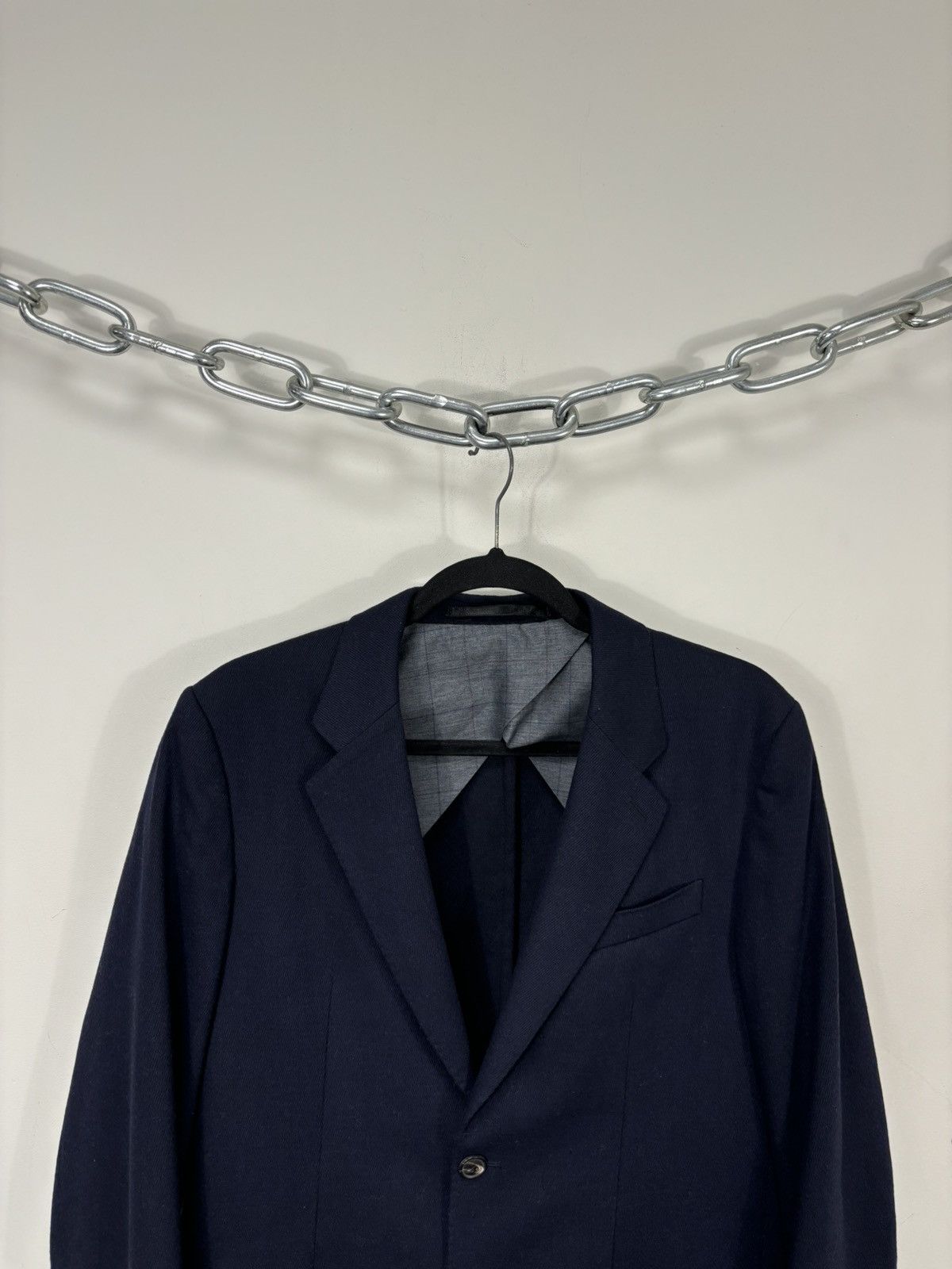 Grifoni Mauro Grifoni Men’s Navy Blue Wool Blend Blazer Jacket Size 40R - 4 Thumbnail