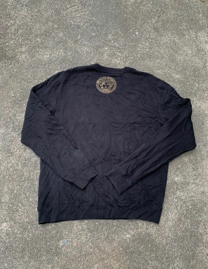 Designer × Versace Versace Gold Script Crewneck Size US XL / EU 56 / 4 - 4 Thumbnail