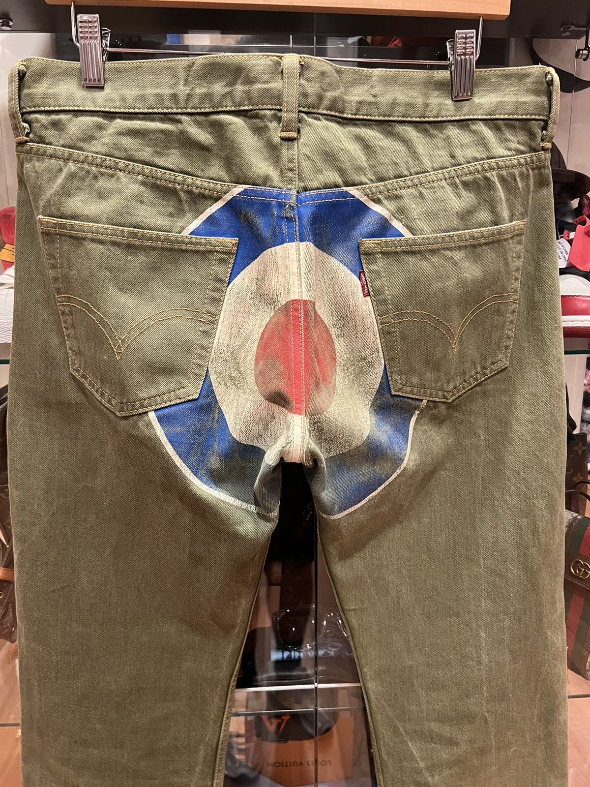 Comme des Garcons 2006 Junya Comme Des Garçons Levi’s ‘Bullseye’ Denim Olive Size US 32 / EU 48 - 2 Thumbnail