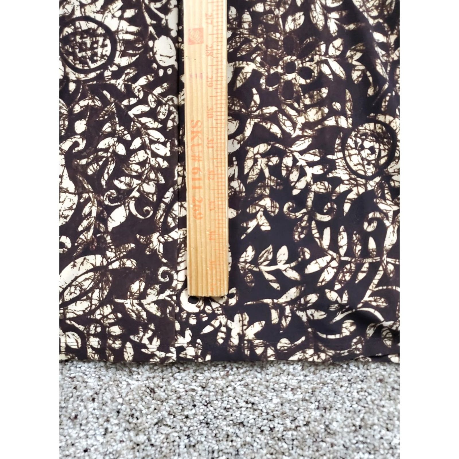 Ralph Lauren Lauren Ralph Lauren Dress Womens 6 Brown Beige Floral Ruched Sleeveless Stretch Sheath Knee Length Party Casual Womens Size M / US 6-8 / IT 42-44 - 6 Thumbnail