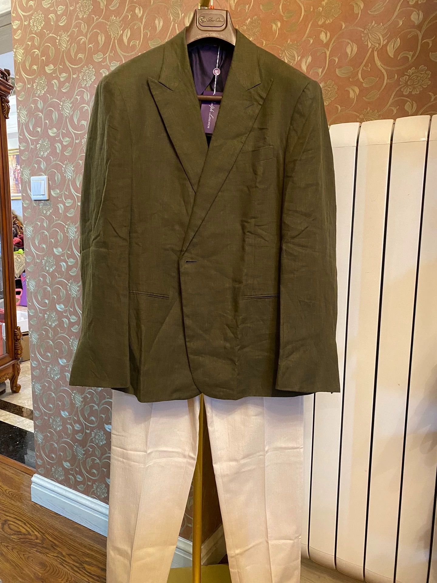 Ralph Lauren RL Purple Label Kent Italian Linen Dress Jacket 44 Size 44R - 1 Thumbnail
