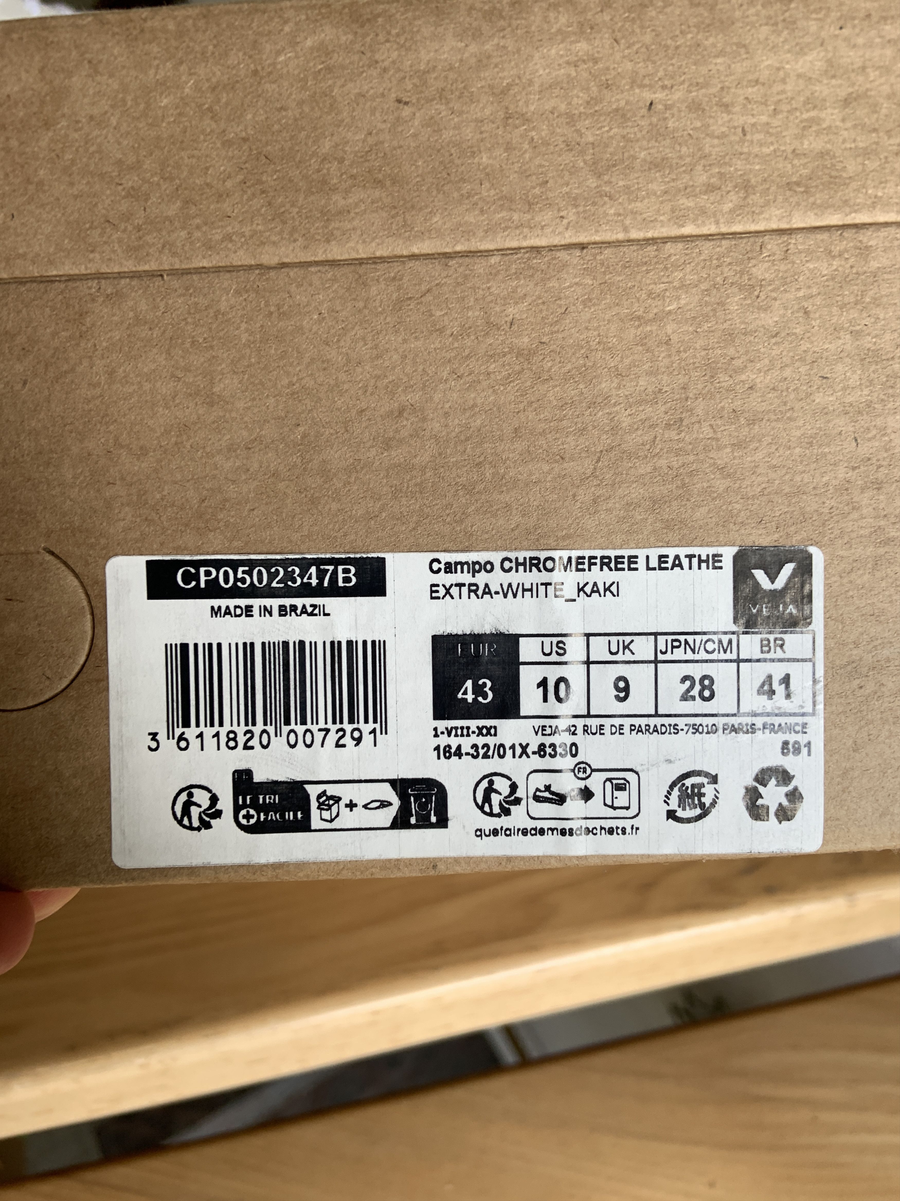 Veja Campo chrome-free leather Size US 10 / EU 43 - 4 Thumbnail