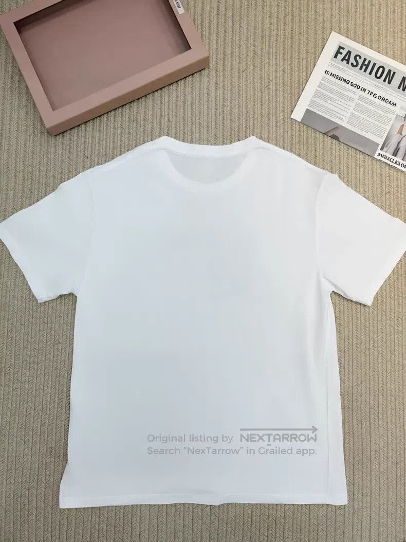 Loewe Loewe Classic Anagram Letter Embroidered White Round Neck Size L / US 10 / IT 46 - 2 Thumbnail