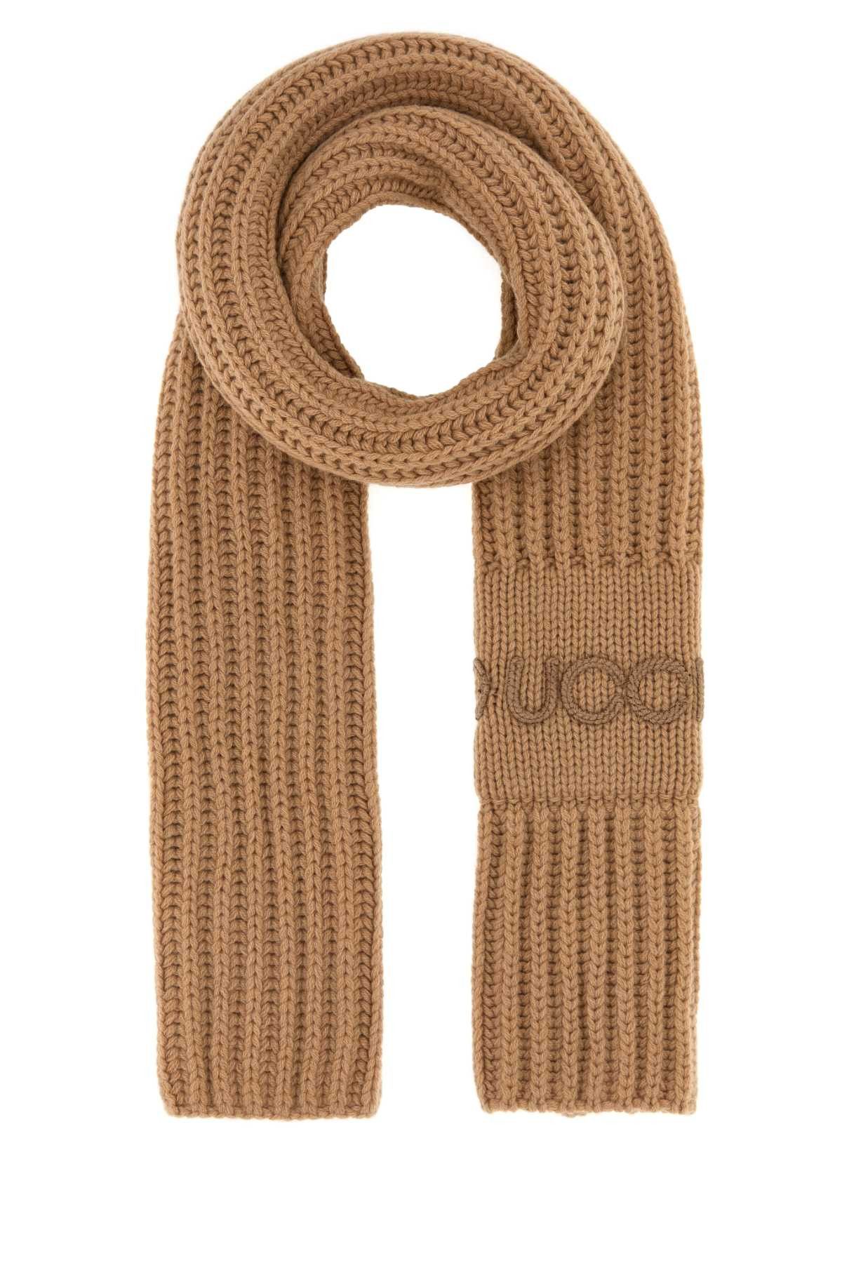 Gucci Camel Wool Blend Scarf Size ONE SIZE - 1 Thumbnail
