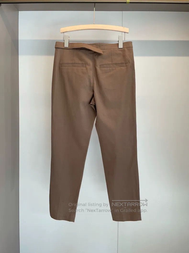 Brunello Cucinelli Brunello Cucinelli Khaki Beaded Cotton Casual Trousers Size 26" / US 2 / IT 38 - 2 Thumbnail