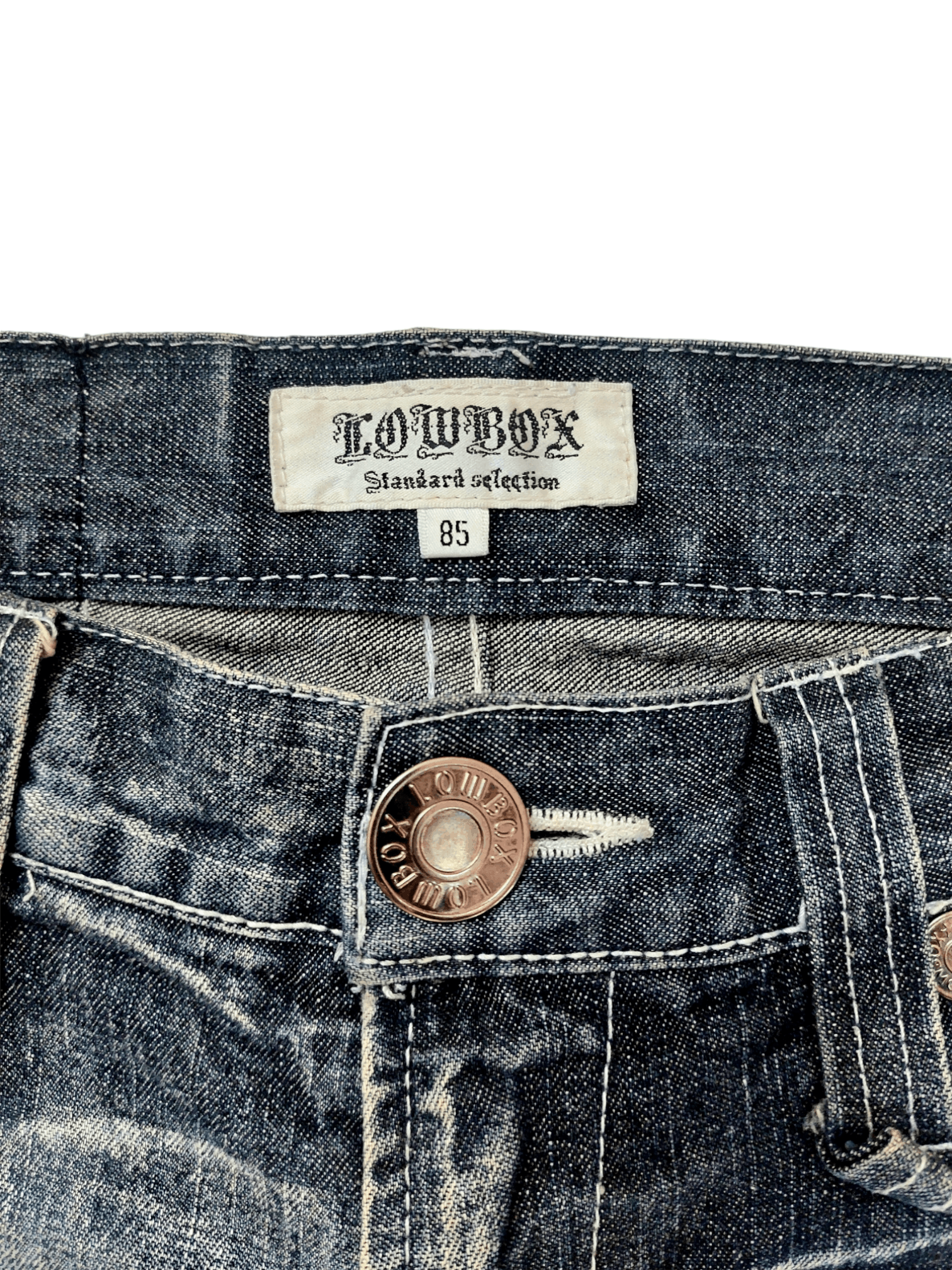 LOWBOX Vintage Lowbox Punk Distressed Denim Size US 33 - 11 Thumbnail