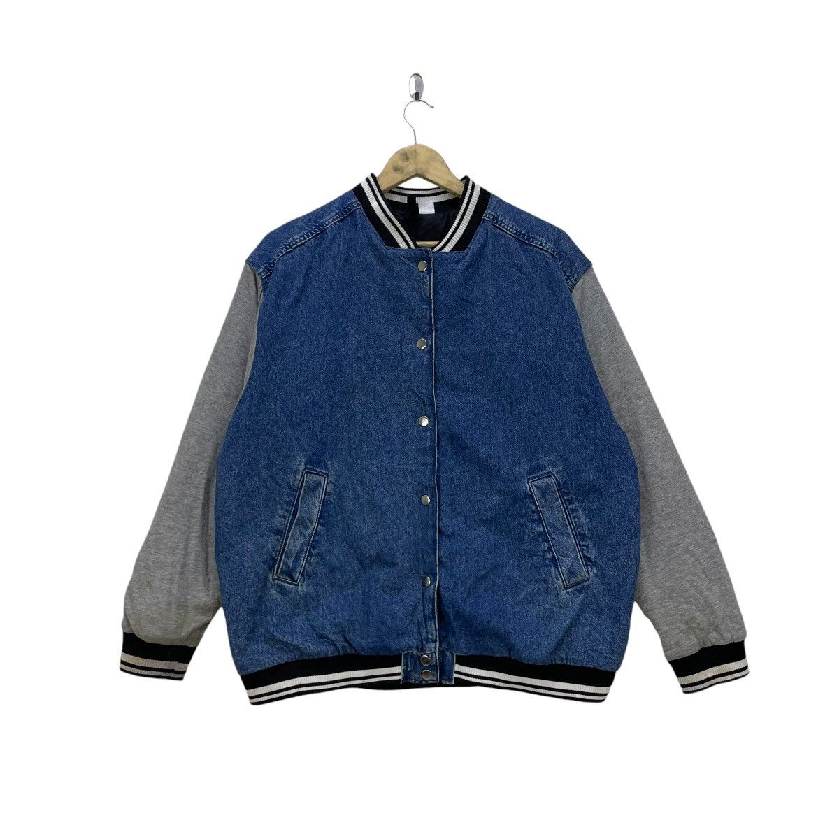 Japanese Brand Everyday Have A Great Day Bomber Denim Varsity Jacket Size US M / EU 48-50 / 2 - 2 Thumbnail