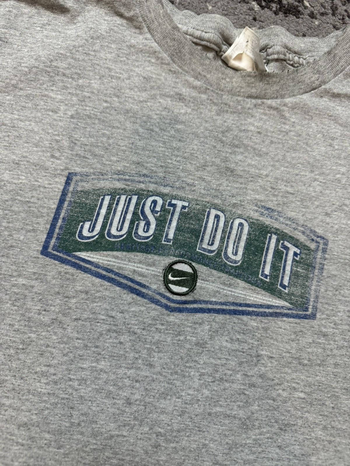 Nike × Vintage Vintage Y2K Nike Just Do It Swoosh Logo T Shirt Size US L / EU 52-54 / 3 - 3 Thumbnail