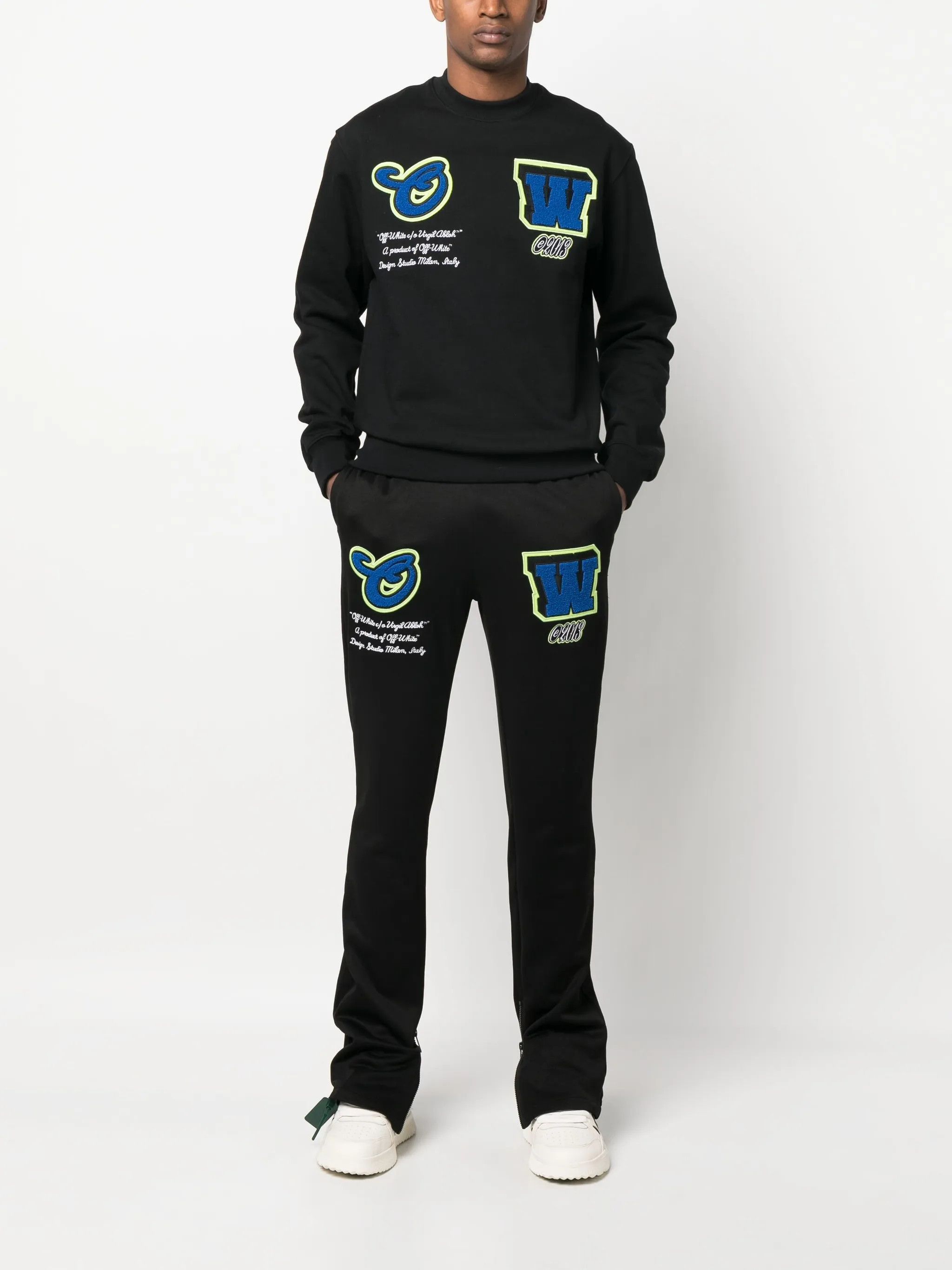 Off-White o1gr1nt0325 Vars Hamer Skinny Track Pant in Black Size US 36 / EU 52 - 2 Thumbnail
