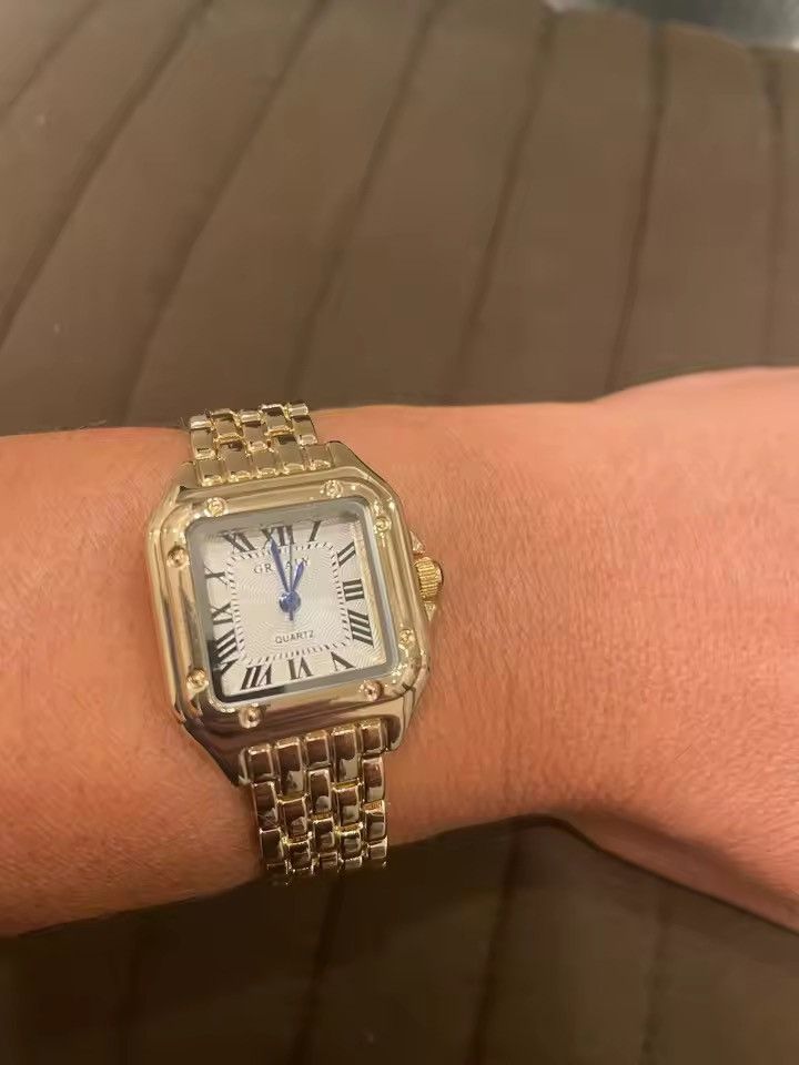 Japanese Brand Vintage 90s black dial luxury style quartz silver watch Size ONE SIZE - 5 Thumbnail