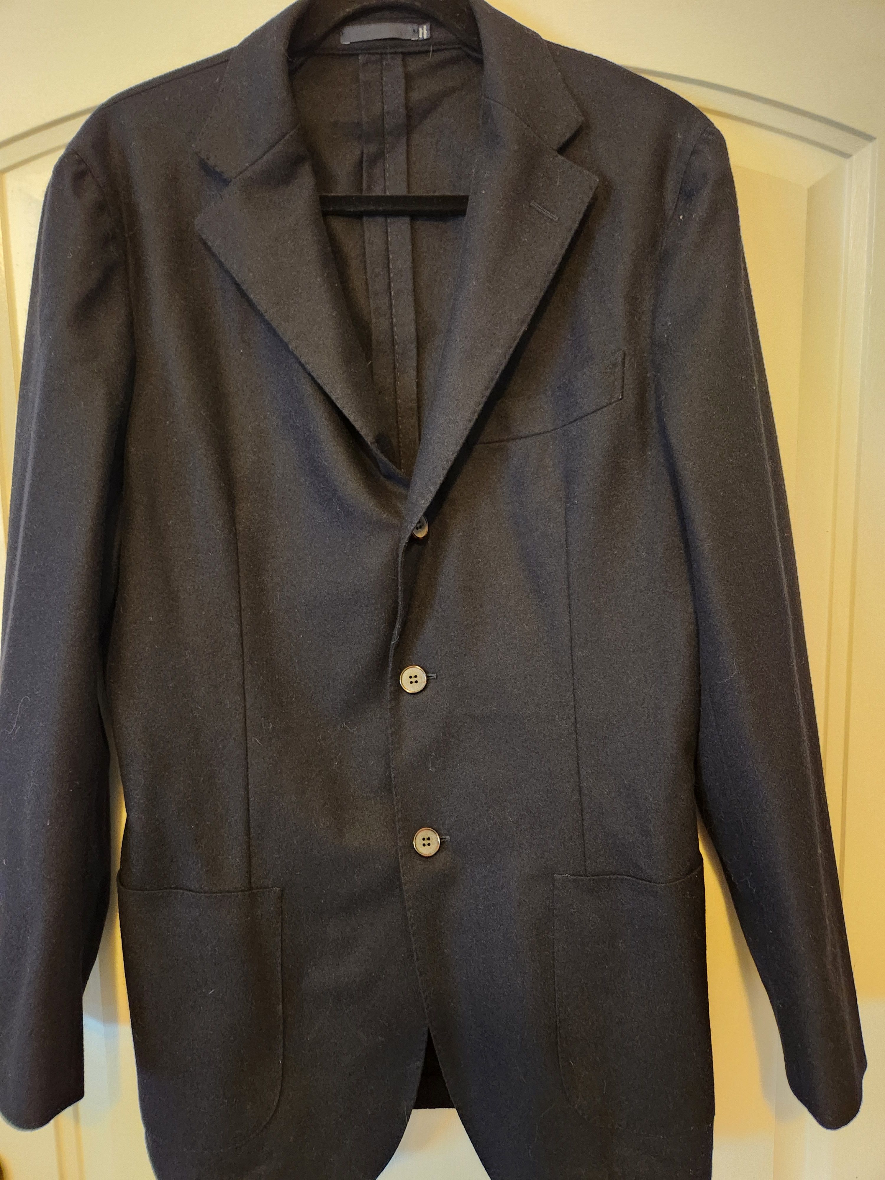 Suitsupply 100% Wool Havana Unstructured Navy Blue Slim Fit Blazer Size 38L - 1 Thumbnail