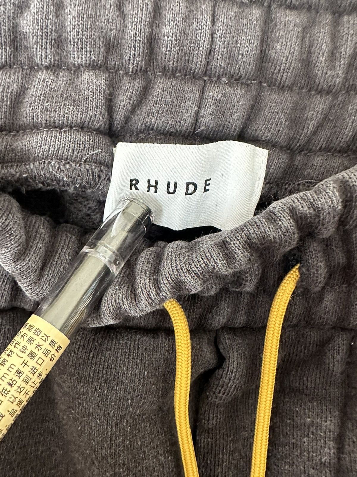 Rhude Black and Gray Cargo Sweatpants