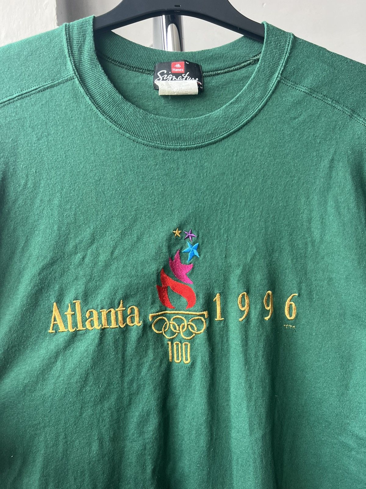 Vintage Icon 1996 Atlanta Olympic Games Hanes vintage t shirt mens Size US XL / EU 56 / 4 - 3 Thumbnail